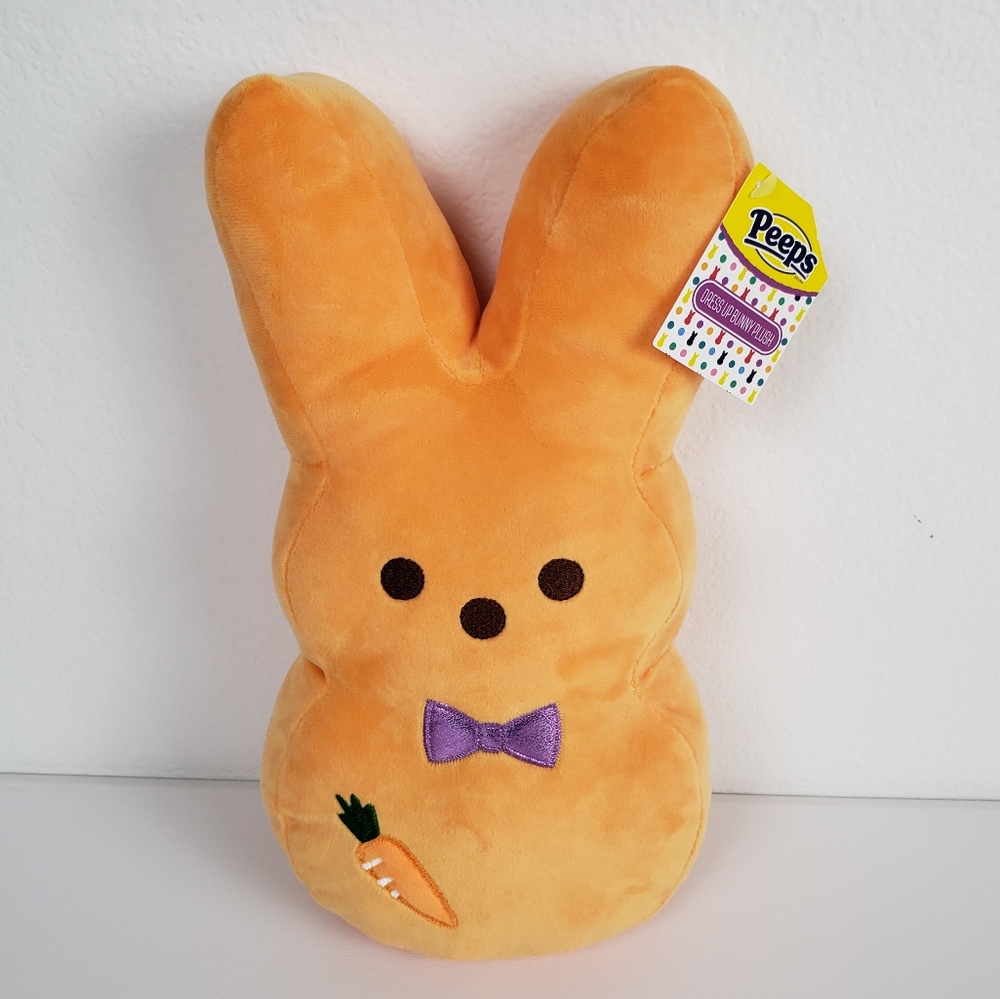 Peeps Easter Dress Up Orange 12" Bunny Plush NWT